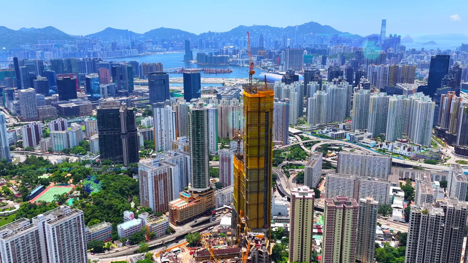 向九龍灣及維港方向