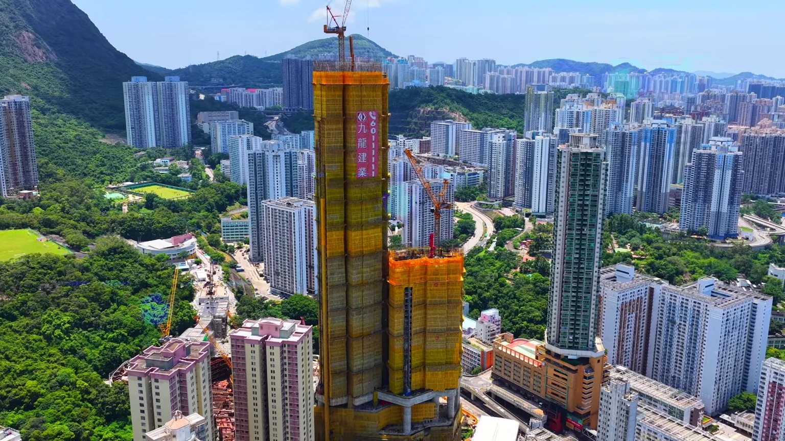 興建中嘅高層結構